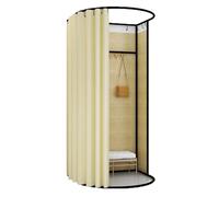 Vestiaire mobile portable - Pièce d'intimité amovible pour la maison, le bureau et les centres commerciaux - Ivoire 100 x 95 cm - Idéal pour un habillage rapide et une protection contre la pudeur
