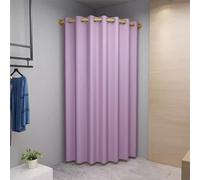 Vestiaire portable, coin mural avec rideau occultant et tringle de suspension dorée, séparateur d'intimité pour magasin de vêtements