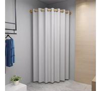 Vestiaire portable, coin mural avec rideau occultant et tringle de suspension dorée, séparateur d'intimité pour magasin de vêtements