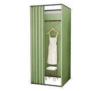 vestiaire portable, Écran de confidentialité for cabine d'essayage de magasin, cloison mobile, vestiaire carré, vestiaire avec rideau d'ombrage, montage de vêtements for magasin mobile(J,85x85x200cm)