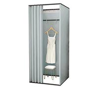 vestiaire portable, Écran de confidentialité for cabine d'essayage de magasin, cloison mobile, vestiaire carré, vestiaire avec rideau d'ombrage, montage de vêtements for magasin mobile(F,85x85x200cm)