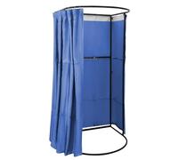 Vestiaire portable, vestiaire portable, salle de réglage portable, écran de confidentialité mobile, cadre en métal avec crochets, rideaux, pour extérieur, intérieur, bureau