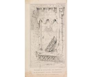 Vestiges de sculpture et de peinture à la chapelle Saint-Étienne Westminster (1836) Poster imprimé par Robert William Billings (24 x 36)