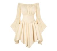 Vestito Casual Alla per bambine Con spalle scoperte e Orlo arricciato, Abito estivo da Gioco l'isola Robe De Chambre Enfant Princesse Fille 5 Ans Anniversaire 1 an 512