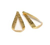 Vestopazzo boucles d'oreilles en laiton ruban effet forgé | Fermeture papillon | Hauteur 6,5 cm