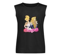 Vests Mens Lady Oscar and Androgyne Graphic Cotton The Rose of Versailles T Graphic Activewear Sleeveless Tops Black S