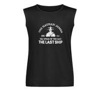 Vests Men's The Last Ship Apocalyptic Series USS Nathan James Adult Activewear Sleeveless Tops Black XXL