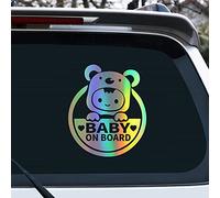 Vesvory Lot de 2 autocollants « Baby on Board » pour voitures sans arrière-plan autocollants « Baby on Board » - Autocollant amusant pour la sécurité des bébés - Autocollant d'avertissement pour