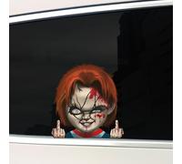 Vesvory Lot de 2 autocollants en vinyle pour voiture, pare-chocs, ordinateurs portables Motif monstre regardant les yeux