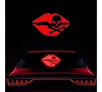 Vesvory Lot de 2 autocollants réfléchissants haute intensité en vinyle imperméable pour voiture, pare-chocs, fenêtres, ordinateurs portables, motos, casques (rouge)