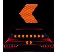 Vesvory Lot de 20 autocollants réfléchissants en forme de flèche pour voiture, pare-chocs, poussette, moto (orange)