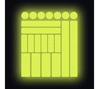 Vesvory Lot de 21 autocollants réfléchissants imperméables pour voiture, vélo, cadre de protection, autocollant réfléchissant de nuit pour voiture, moto, vélo, casque, scooter (vert fluo)