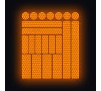 Vesvory Lot de 21 autocollants réfléchissants imperméables pour voiture, vélo, cadre de voiture, moto, vélo, casque et scooter (orange)