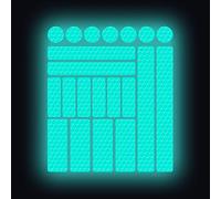 Vesvory Lot de 21 autocollants réfléchissants imperméables pour voiture, vélo, cadre de voiture, moto, vélo, casque et scooter (vert menthe)