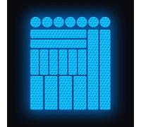 Vesvory Lot de 21 autocollants réfléchissants imperméables pour voiture, vélo, vélo, protection cadre de voiture, moto, vélo, scooter, bleu