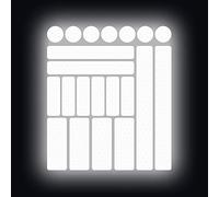 Vesvory Lot de 21 autocollants réfléchissants imperméables pour voiture, vélo, vélo, protection cadre de voiture, moto, vélo, scooter, blanc