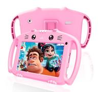 VESWWE Tablette pour Enfant 7 Pouces Android Tablette Enfants avec WiFi 32Go ROM Tablet Tactile Educative Contrôle Parental Double Caméra Kid-Proof Étui (Rose)