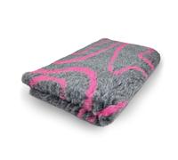 Vet Bed coussin pour chien 100 x 75 cm anthracite fuchsia vagues