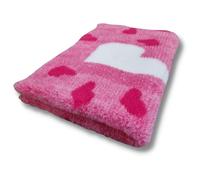 Vet Bed couverture pour chien Big Heart rose 100 x 75 cm