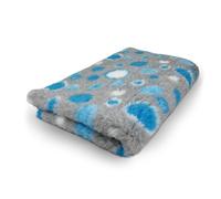 Vet Bed couverture pour chiens avec dos en latex gris cercles turquoise-blanc, 75 x 50 cm