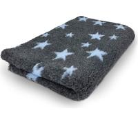 Vet Bed Lit pour chien avec revêtement antidérapant anthracite étoiles bleu clair 150 x 100 cm