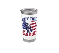 Vet Bod ressemble à Dad Bod mais avec plus de douleurs aux genoux | Journée des anciens combattants aux États-Unis Gobelet isotherme en acier inoxydable double paroi