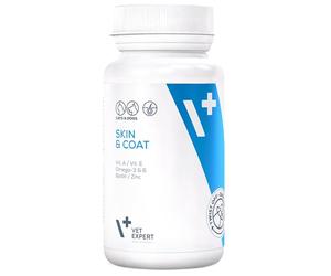 Vet Expert Préparation de soutien pour chiens et chats avec des maladies dermatologiques, qui se débarrassent des cheveux secs, ternes et tombants, 1 paquet (1 x 30 g)