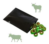 VET.PLUS Lot de 24 bandes de castration extra larges pour castrer le bétail, taureau ou autre gros bétail (24 pièces, utilisées avec une pince extenseur extra large)