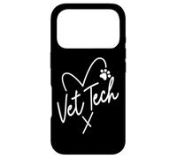 Vet Tech avec cœur et Empreintes de Pattes de Chien Coque pour iPhone 17 Pro