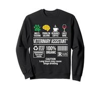 Vet Tech Définition du Travail Compétences Café Vin Sarcasme Sweatshirt