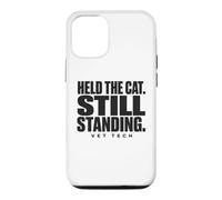 Vet Tech Held The Cat Still Standing Animal Care Humour Coque pour iPhone 12/12 Pro