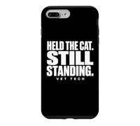 Vet Tech Held The Cat Still Standing Animal Care Humour Coque pour iPhone 7 Plus/8 Plus