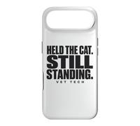 Vet Tech Held The Cat Still Standing Animal Care Humour Coque pour iPhone Air