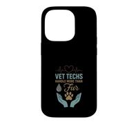 Vet Tech Life Animal Care, infirmière pour Animaux de Compagnie, Fourrure Coque pour iPhone 14 Pro