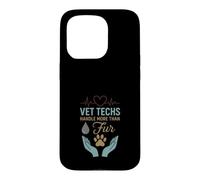 Vet Tech Life Animal Care, infirmière pour Animaux de Compagnie, Fourrure Coque pour iPhone 15 Pro