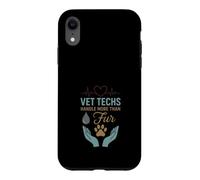 Vet Tech Life Animal Care, infirmière pour Animaux de Compagnie, Fourrure Coque pour iPhone XR