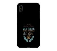 Vet Tech Life Animal Care, infirmière pour Animaux de Compagnie, Fourrure Coque pour iPhone XS Max