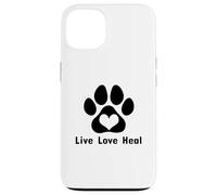 Vet Tech Live Love Heal Patte de Chien Cœur pour Amoureux des Chats Coque pour iPhone 13