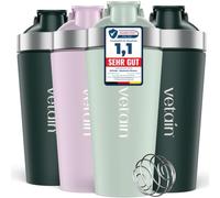 VETAIN Shaker protéiné en acier inoxydable - 100 % étanche - 700 ml | Shaker en acier inoxydable de qualité supérieure avec boule de mixage - Robuste et durable - Facile à nettoyer - Sans BPA