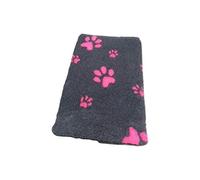 Vetbed Drybed I anthracite avec pattes roses I 75 x 100 cm