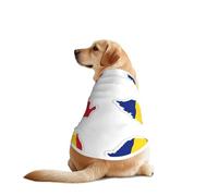 Vêtement amusant pour chien avec imprimé carte du drapeau de la Roumanie - Lavable en machine - Pour chiens de taille moyenne et grande