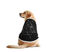 Vêtement amusant pour chien avec imprimé constellation pizza - Lavable en machine - Pour chiens de taille moyenne et grande