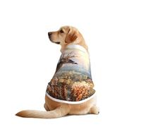 Vêtement amusant pour chien avec imprimé de cerf et faune - Lavable en machine - Pour chiens de taille moyenne et grande