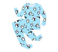 Vetement Bebe Fille Ensemble 2 Pièces École, Tenue Décontractée Manches Longues, Vêtement Quotidien Confort, Ensemble Enfant 3-14 Ans(Sky Blue, 5-6 Years)