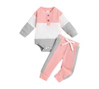 Vetement Bebe Fille Ensemble 2 Pièces Velours Côtelé, Tenue Naissance, Vêtement 0-18 Mois, Barboteuse et Pantalon, Unisexe(6-12 Months)