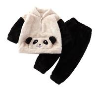 Vêtement Bébé Garçon Hiver Cérémonie Ensemble Bébé Garçon Naissance Automne Pas Cher Manteau Garçon Sweat t-shirt Pull Pyjama Fille Haut Top Ours Sweat Capuche Zippé + Pantalons(6-12 mois, Noir)