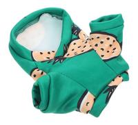Vêtement Chaud pour Chien et Chat, Imprimé Ananas Vert, Bouton | Polyester, Coupe-vent, pour Chiots de Petite Race et Chats, Usage Quotidien ou Visite