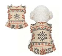 Vêtement classique en forme de flocon de neige S pour petits chiens - Tenue d'été mignonne pour chiot, doux et respirant