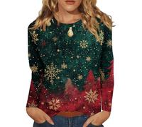Vetement de Noel Femme Noel Jacquard Sweat Déguisement Renne Women Deguisement Adulte Renne Mode Neige Grande Taille Adulte Drole Sapin Fête Moche Pull Hiver Femme S