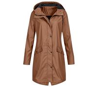 Vetement De Pluie Femme Coupe Vent Impermeable Poncho Ciré Imperméable Veste Mi Saison Manteau Vetements Long Parka Hiver Hoodie Coat Chic et Slim Hooded avec Poche Outwear